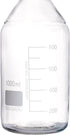 4 Pieces 1000 mL Graduated Round Reagent Media Bottles with GL45 Red Screw Cap