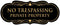 Signs ByLITA No Trespassing Private Property Wall Sign, Security Sign for Property (Black/Gold) - Small (1 Pack)