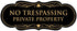 Signs ByLITA No Trespassing Private Property Wall Sign, Security Sign for Property (Black/Gold) - Small (1 Pack)
