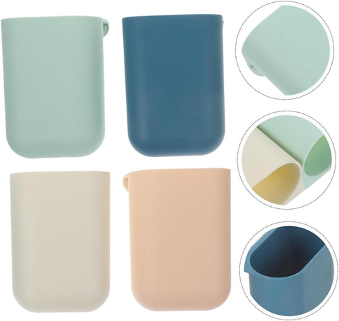 8pcs TEHAUX Hanging Cup Holders Desktop Storage Box Rolling Cart Accessories Office Desk Organizer Space Saving Cup