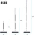 Floor Scrub Brush with Long Handle, Heavy-Duty Stiff Bristles, V-Shape Floor Scrubber Brush for Tile, Concrete & Grout