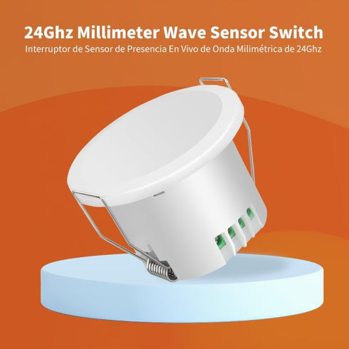 Sonew mmWave 24GHz Wired Motion Sensor, Millimeter Sensor, Human Sensor, Adjustable Smart Motion Detection, Ceiling