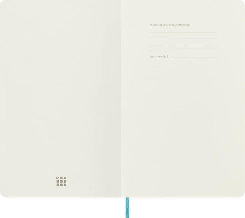 Moleskine Classic Notebook - Soft Cover, Large (5" x 8.25"), Ruled/Lined, Reef Blue, 192 pages