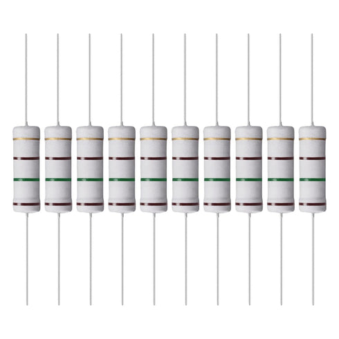 YOKIVE 10 Pcs Metal Oxide Film Resistors, Axis Lead Resistor for Electric Power Equipment (Grey, 5W, 150 Ohm)