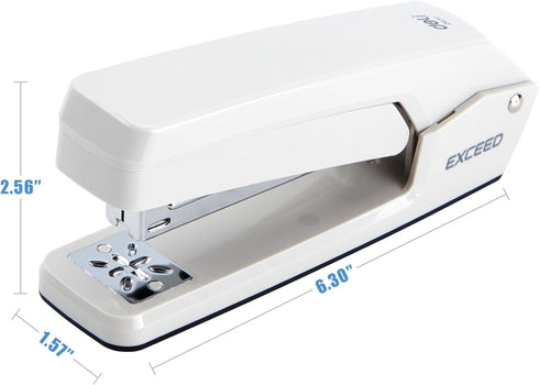 Deli/EZWORK Swing-Arm Swivel Stapler, 25 Sheets Capacity, 360 Degree Rotate Desk Stapler with 1000 Staples
