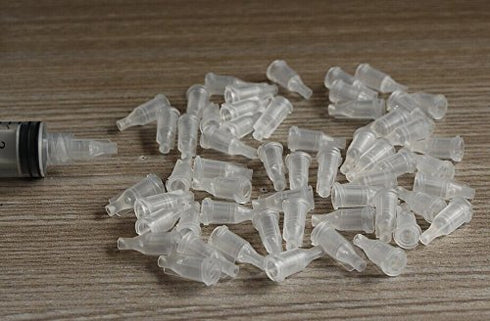 Luer Lock Syringe Tip Caps, Screw Threads Dispensing Stop Caps, 1000 Pieces Clear