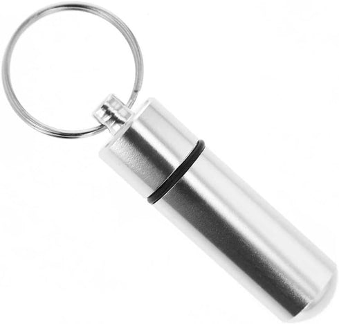 Oil Vial with Inner Vial, 4 Pack, Silver
