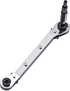 HVAC Service Wrench - Refrigeration Ratcheting Curved Wrench 3/8 1/4 5/16'' 3/16'' with Hex Bit Adapter