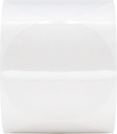 Hybsk 300pcs Clear Round Labels, 2 Inch Circle Seal Stickers for Envelope Sealing