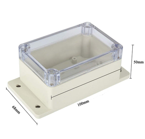YXQ 100x68x50mm Clear Cover Junction Box Waterproof ABS Project Case Enclosure with Hole Cable Wire Connect Power Wall Hang (3.9 x 2.7 x 2 inches)