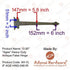 13.90" Dummy (2 Pack, Adonai Hardware "Agee Heavy Duty Antique Cast Iron Strap False or Faux or Hinge Front Matte