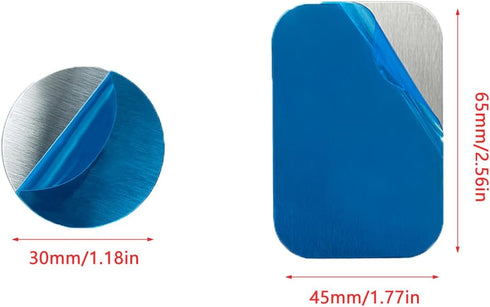 UtySty 12 Pack Closet Counter Metal Plate Mount Replacement Adhesive Iron Sticker Patch for Stick-on Magnet Light