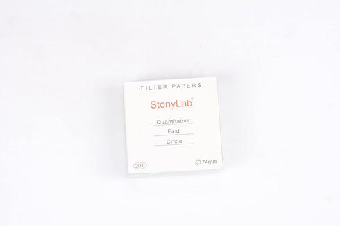 stonylab Quantitative Filter Paper Circles, 100 Pack Fast Speed Cellulose Filter Paper, 74 mm Diameter