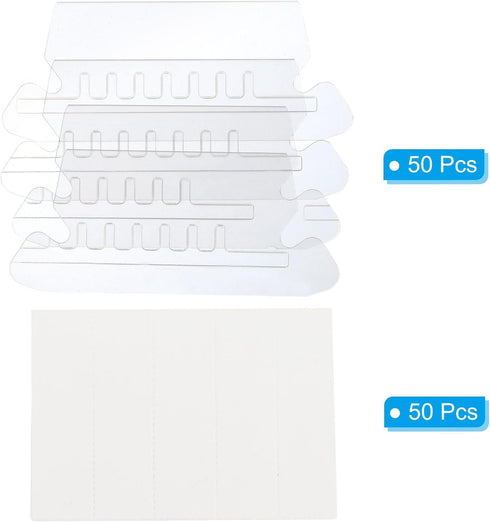 PATIKIL 3 Inch File Folder Labels, 50pcs Clear Plastic Tabs with Inserts for Quick Identification Organizer