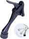 One Touch Kickdown Door Stopper, Heavy Duty Height-Adjustable Door Holder by HASHI (Black 4 inch)