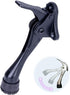 One Touch Kickdown Door Stopper, Heavy Duty Height-Adjustable Door Holder by HASHI (Black 4 inch)