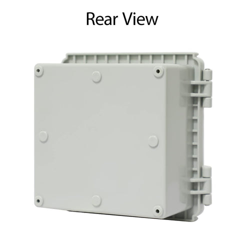 LeMotech Electrical Box, IP67 Waterproof Hinged Cover Junction Box, ABS Plastic Enclosure with Mounting Plate, Grey