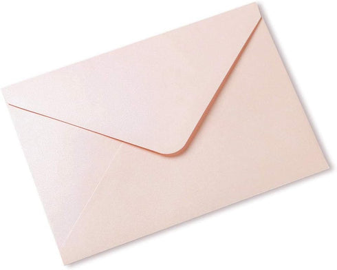 PONATIA 50 PCS/Pack A7 Envelopes - Shiny Blush Pink - 5.25 x 7.5'' - Perfect for 5 x 7'' Wedding Invites