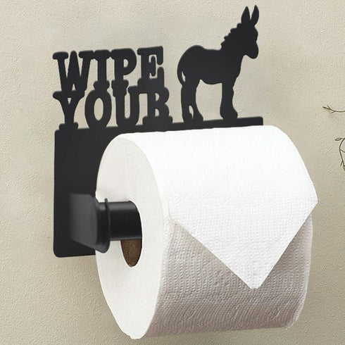 Wigag Donkey Toilet Paper Holder Wall Mounted, Bathroom Decorative Metal Toilet Paper Mega
