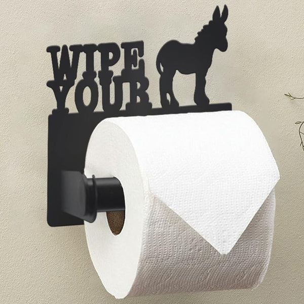 Wigag Donkey Toilet Paper Holder Wall Mounted, Bathroom Decorative Metal Toilet Paper Mega
