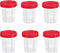 NentMent 6 Pack Specimen Cups Disposable Urine Collection Containers with Leak Proof Lids