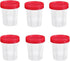 NentMent 6 Pack Specimen Cups Disposable Urine Collection Containers with Leak Proof Lids