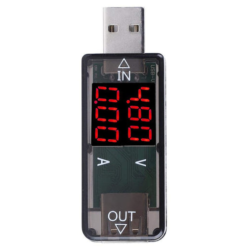 USB Tester, Multimeter Voltmeter Ammeter Current Meter, USB Charger Voltage Meter for QC2.0/QC3.0 Fast Test (Black)