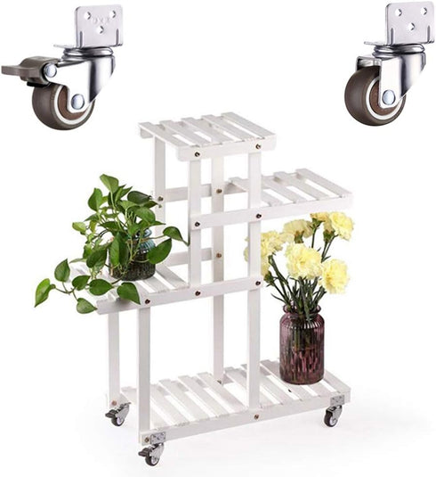 MuchoWow Set 4, yuzhiyu Swivel Plate TPE Caster with Brake of Low Profile L-Bracket Caster, Silent Caster Wheels
