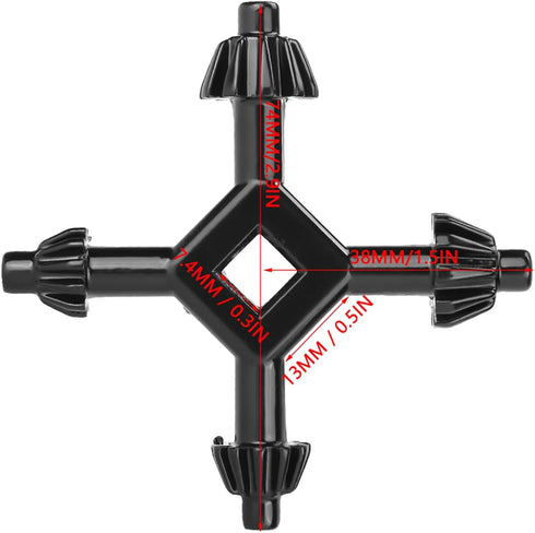 4 in 1 Drills Chuck Key,4 in 1 Multifunctional Steel Drills Chuck Key Fit Handheld Drilling Tool