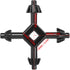 4 in 1 Drills Chuck Key,4 in 1 Multifunctional Steel Drills Chuck Key Fit Handheld Drilling Tool
