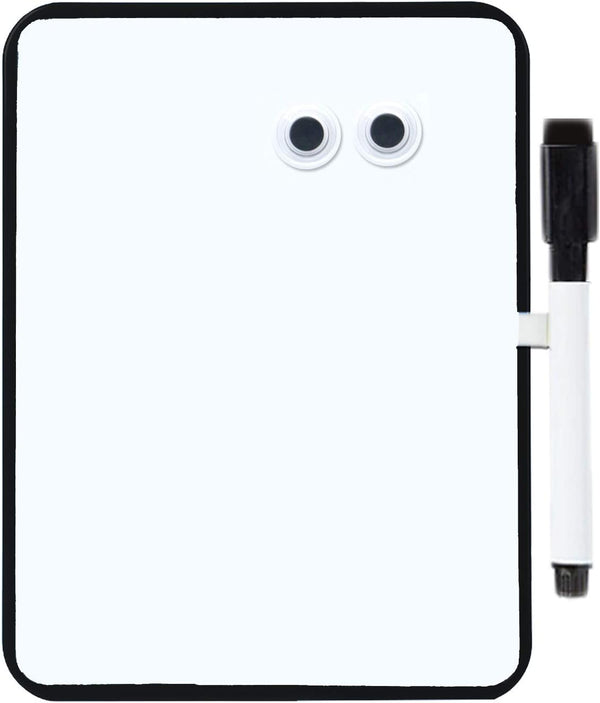 PTY 6" x 8" Magnetic Dry Erase Board with Marker and 2 Magnets - Mini Whiteboard for School Locker, Fridge, Office, Home