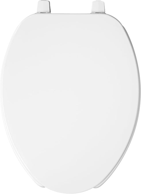 175 Commercial BEMIS Open Front Plastic Toilet Seat, Heavy Duty Industrial Seat with Lid, Elongated, White