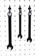 1.5 inch L Style Pegboard Hooks Kit, 200 pk Assortment Tool Organizer, Black Peg Hooks Accessories (200 PK)