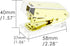 Yellow Gold Mini Stapler Clear Acrylic Body Desktop Manual Staplers 18 Sheets Capacity Spring Powered Cute Stapler for Office School Home Standard 26/6 Staples Stapling Tool by MEI YI TIAN