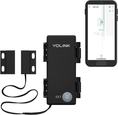 YOLINK LoRa Smart Outdoor Contact Sensor, Universal Contact-Closure Sensor, Gate & Shed Door Sensor, Email/SMS/Push