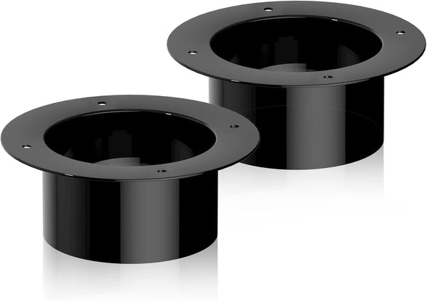 Hon&Guan 4 Flange Dust Collection Fittings, 2PCS Dryer Vent Wall Plate for Heating and Cooling Systems