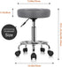 KKTONER Round Rolling Stool Chair PU Leather Height Adjustable Swivel Drafting Work SPA Shop Salon Stools with Wheels