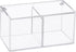 Yeeco Clear Acrylic Capsule Holder with Lid 2 Section Plastic Drawer Box Organizer for Jewelry, Candy, Makeup