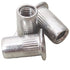 Aluminum Flat Head M6 Blind Insert Rivet Nut, 6mm, Pack of 25