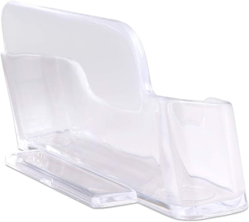 Beauticom Round Style Business Card Holder, Organizer Stand Display for Offices, Receptionist, Salons (Clear, 6 Pieces)