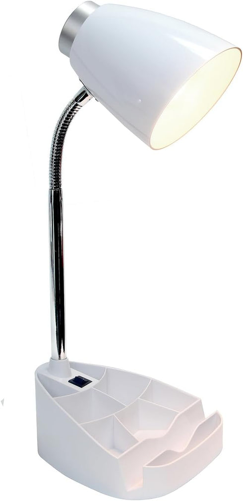 All The Rages 18.5" Creekwood Home Flexible Gooseneck Organizer Desk Lamp with Phone/iPad/Tablet Stand for Office
