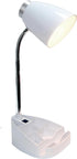 All The Rages 18.5" Creekwood Home Flexible Gooseneck Organizer Desk Lamp with Phone/iPad/Tablet Stand for Office