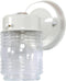 Design House Jelly Jar 1-Light Outdoor Wall Light with Clear Ribbed Glass,