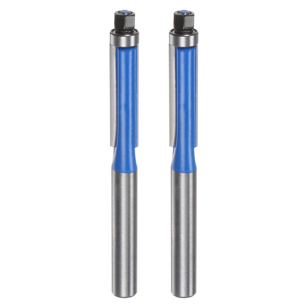 HARFINGTON 2pcs Flush Trim Router Bit 1/4" Shank 1/4" Dia 1" Cutting