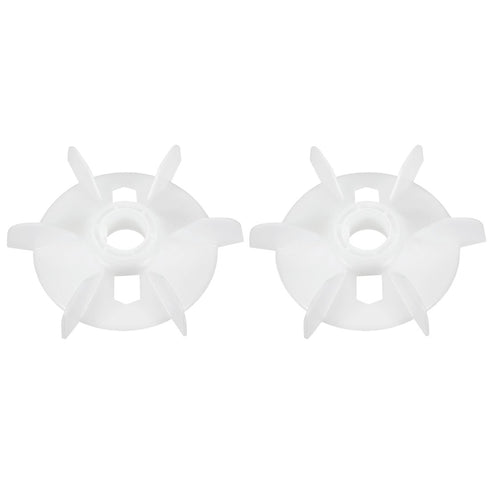 uxcell Motor Fan Blade, 150mmx28mm Round Shape, White Engineering Plastic with 6 Vanes, 2pcs