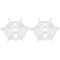 uxcell Motor Fan Blade, 150mmx28mm Round Shape, White Engineering Plastic with 6 Vanes, 2pcs