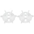 uxcell Motor Fan Blade, 150mmx28mm Round Shape, White Engineering Plastic with 6 Vanes, 2pcs