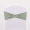 Tableclothsfactory 5 Pack Sage Green Stretch Spandex Chair Sash with Silver Diamond