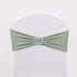 Tableclothsfactory 5 Pack Sage Green Stretch Spandex Chair Sash with Silver Diamond