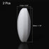 MECCANIXITY Magnetic Stirrer Mixer Stir Bar Rod 30mm(1.18") Olive Shape PTFE Coating Magnet White for Laboratory Pack of 2